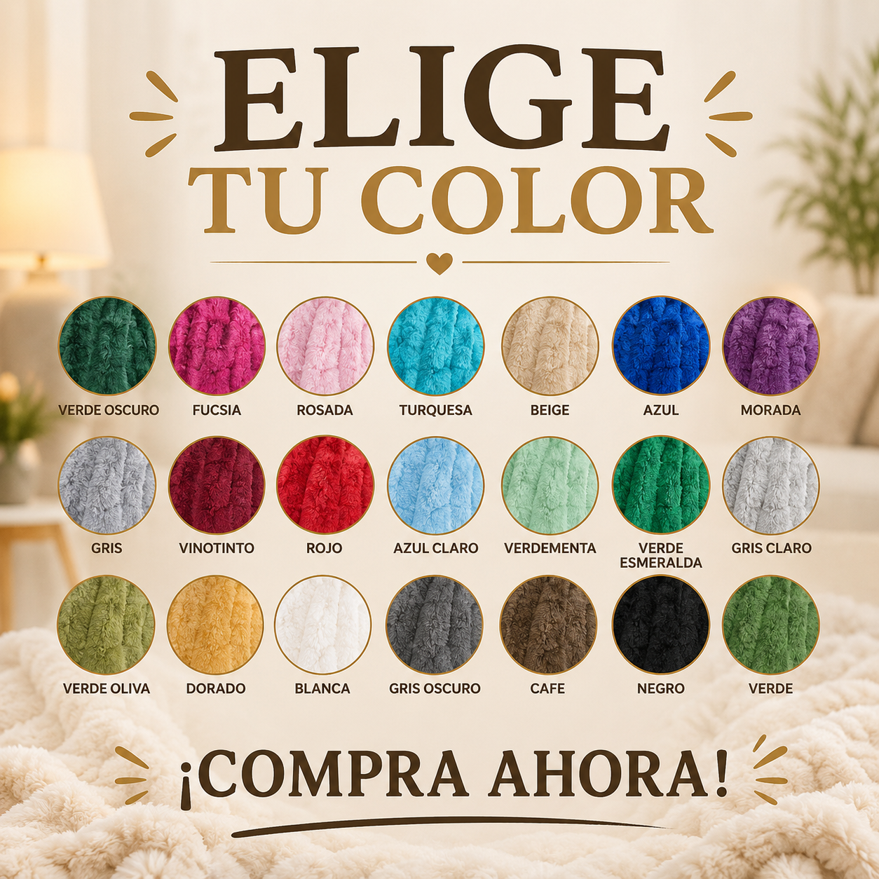 Compra 1 y llevate 2 🛏️ Cobija Piel De Conejo Premiun