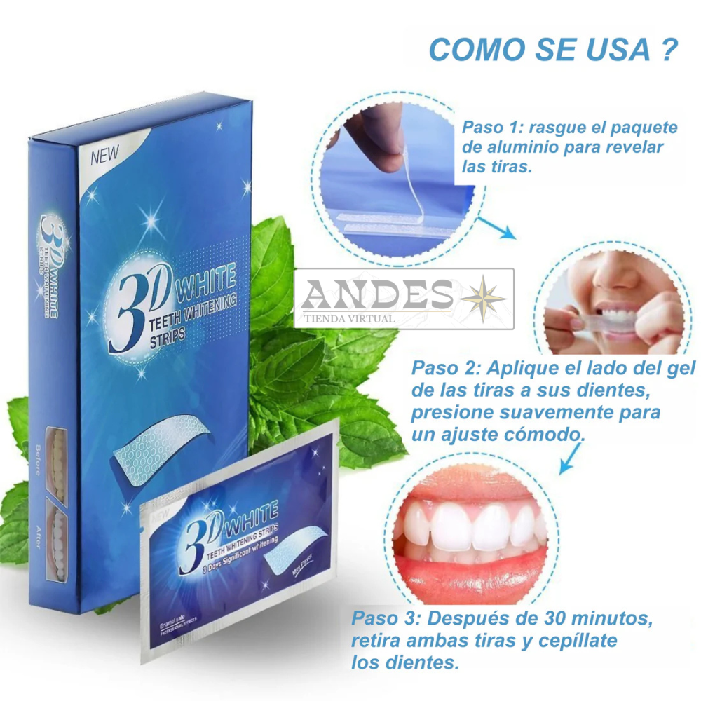 Compra 1 y llevate 2 🦷 Tiras Blanqueadoras diente X7 pares 🦷