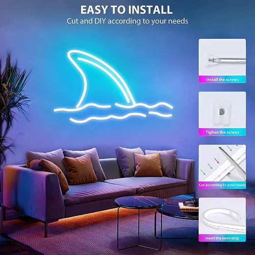 🌈Neon Led Rgb 5 Metros Bluetooth