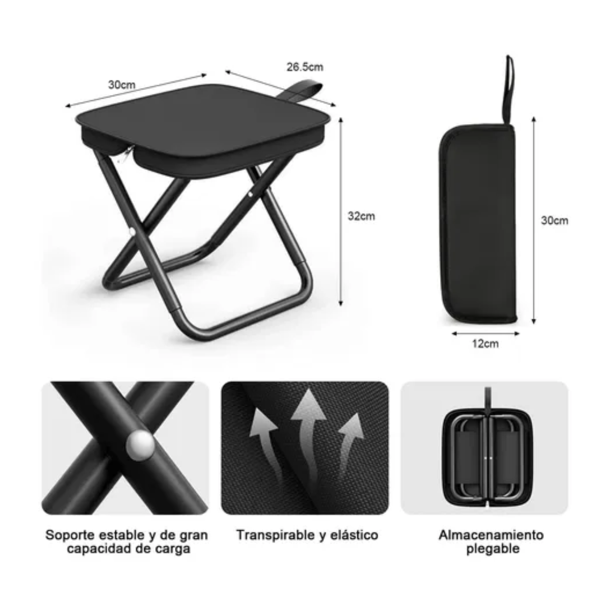 Compra 1 y llévate 2 🖤 Silla plegable portátil