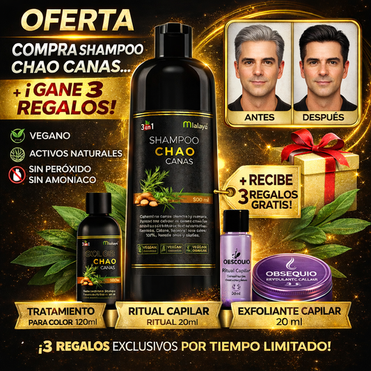 🧴🎁 Shampoo Chao + 3 regalos GRATIS