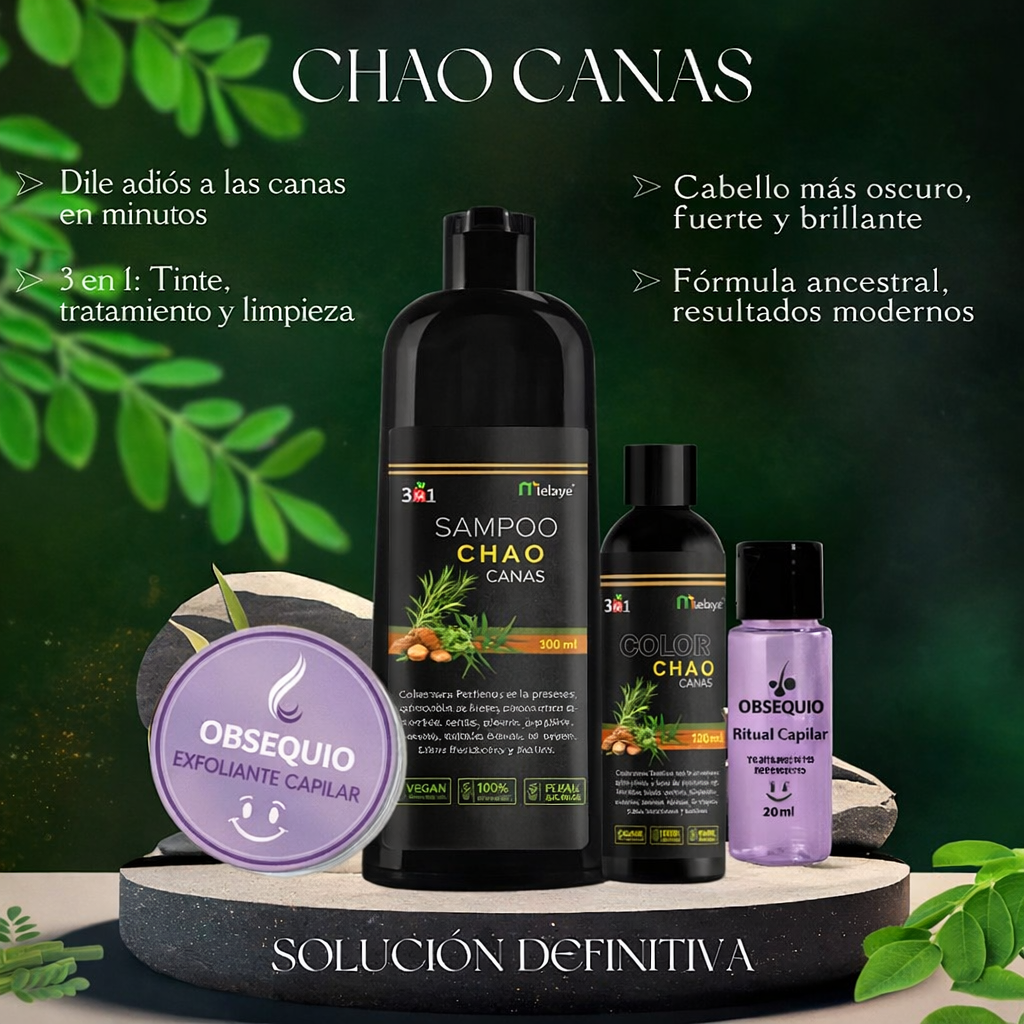 🧴🎁 Shampoo Chao + 3 regalos GRATIS