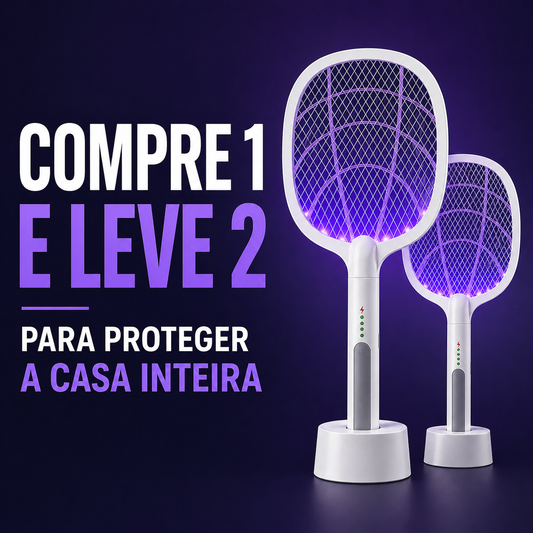 Compra 1 y llevate 2 ⚡Raqueta recargable mata mosquitos y zancudos 2 en 1