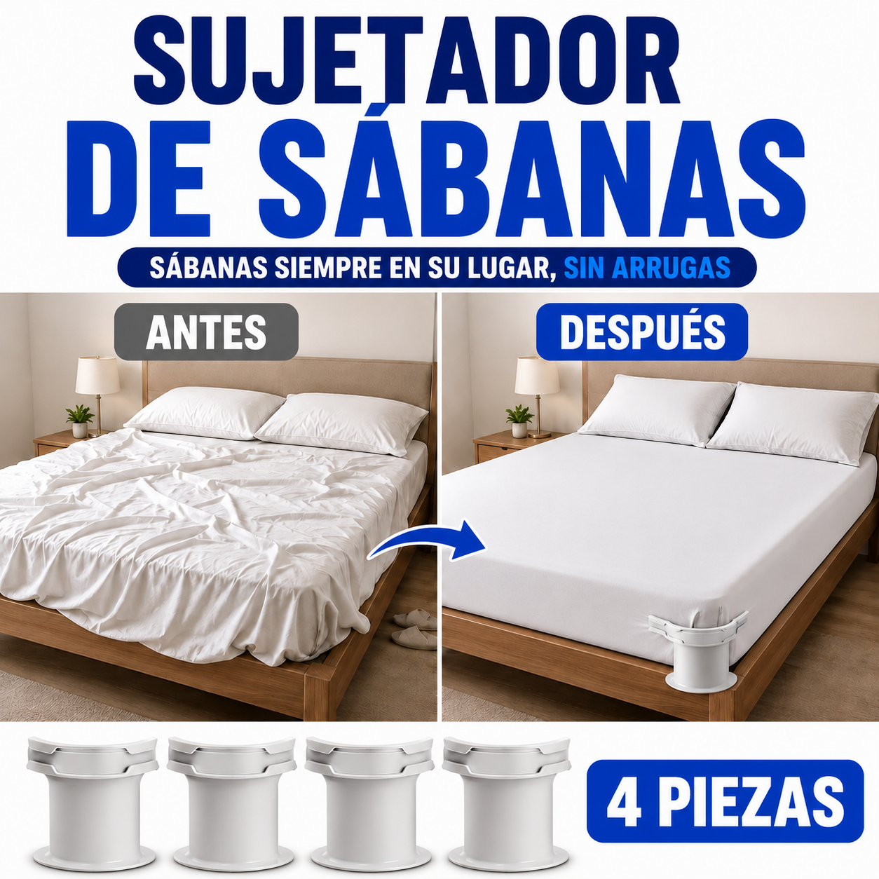 Sujetador de Sábanas Set 4x