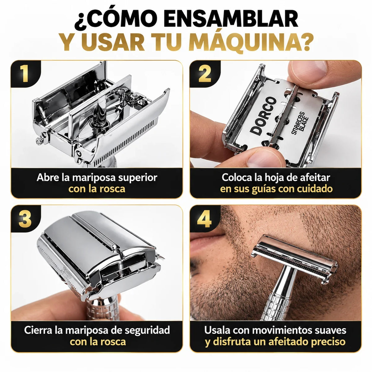 🎁 Compra 1 y llevate 2  🎁 Maquina de Afeitar Premiun Clásica