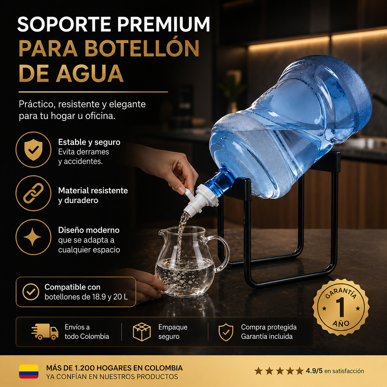 💧 Soporte Premiun Para Botellon De Agua
