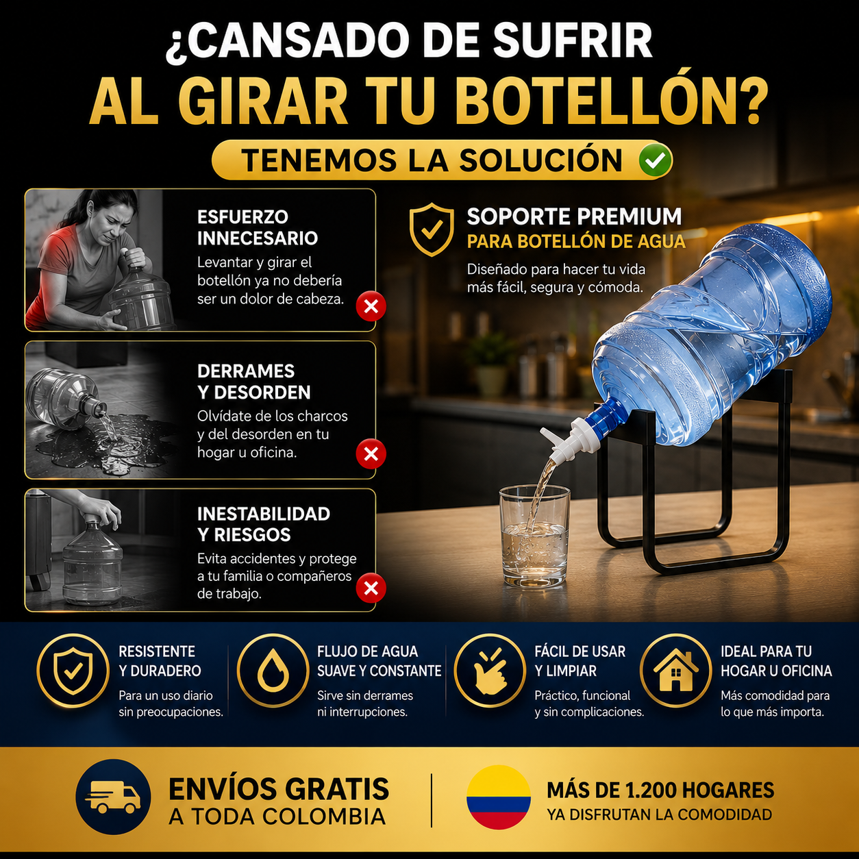 💧 Soporte Premiun Para Botellon De Agua