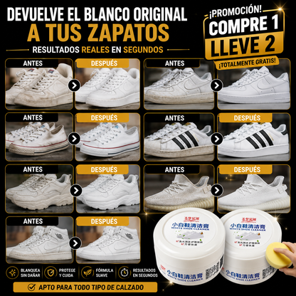 Compra 1 y llevate 2 👟Crema Limpiadora De Zapatos Blanqueador