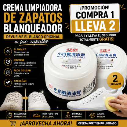 Compra 1 y llevate 2 👟Crema Limpiadora De Zapatos Blanqueador