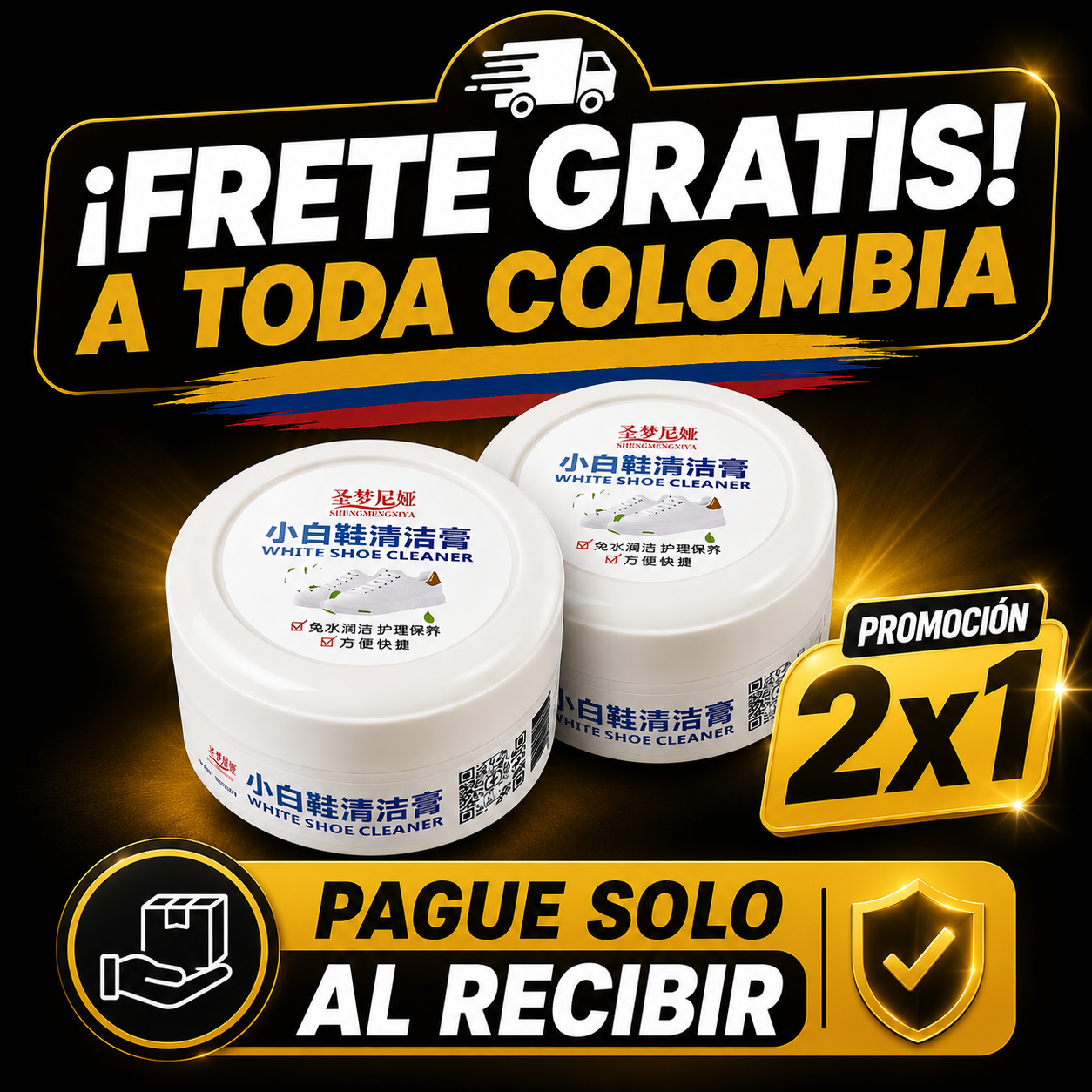 Compra 1 y llevate 2 👟Crema Limpiadora De Zapatos Blanqueador