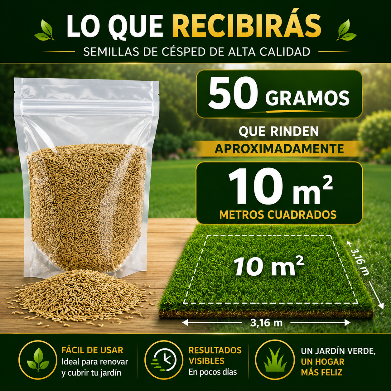☘️ Semillas Césped Pemiun ☘️