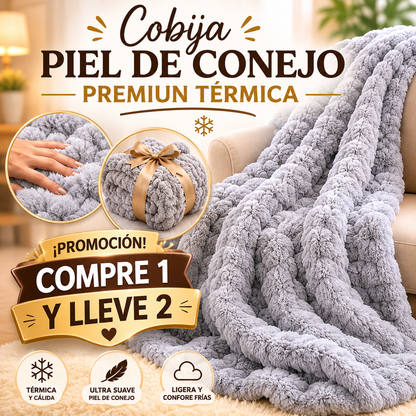 Compra 1 y llevate 2 🛏️ Cobija Piel De Conejo Premiun