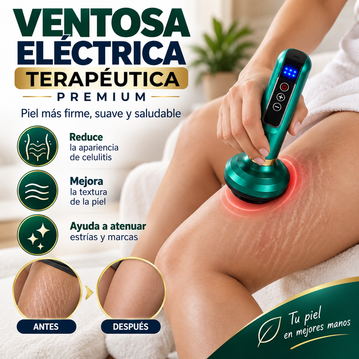 🔥 PROMO: 50% OFF 🔥 Masajeador Eléctrico Ventosa Premiun