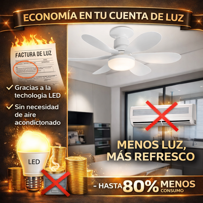 Compra 1 y llevate 2 💡 Ventilador con Luz y Control Remoto 💡