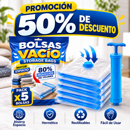 🔥 PROMO: 50% OFF 🔥 Bolsas De Empaque Al Vacio X5+bomba