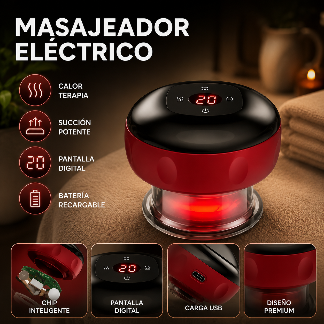 Compra 1 y llevate 2 😍 Ventosa eléctrica para masaje