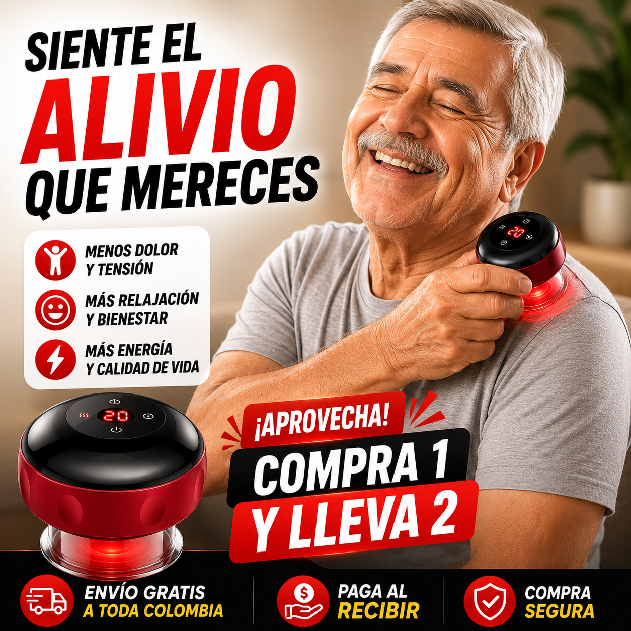 Compra 1 y llevate 2 😍 Ventosa eléctrica para masaje