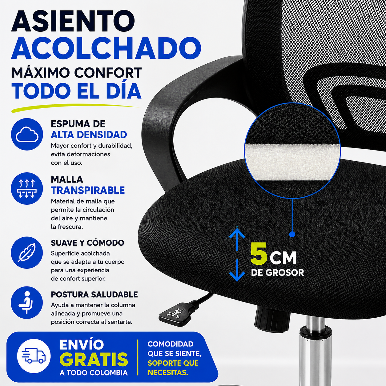🎁 PROMO: 50% OFF 🎁 Silla Ejecutiva Ergonómica