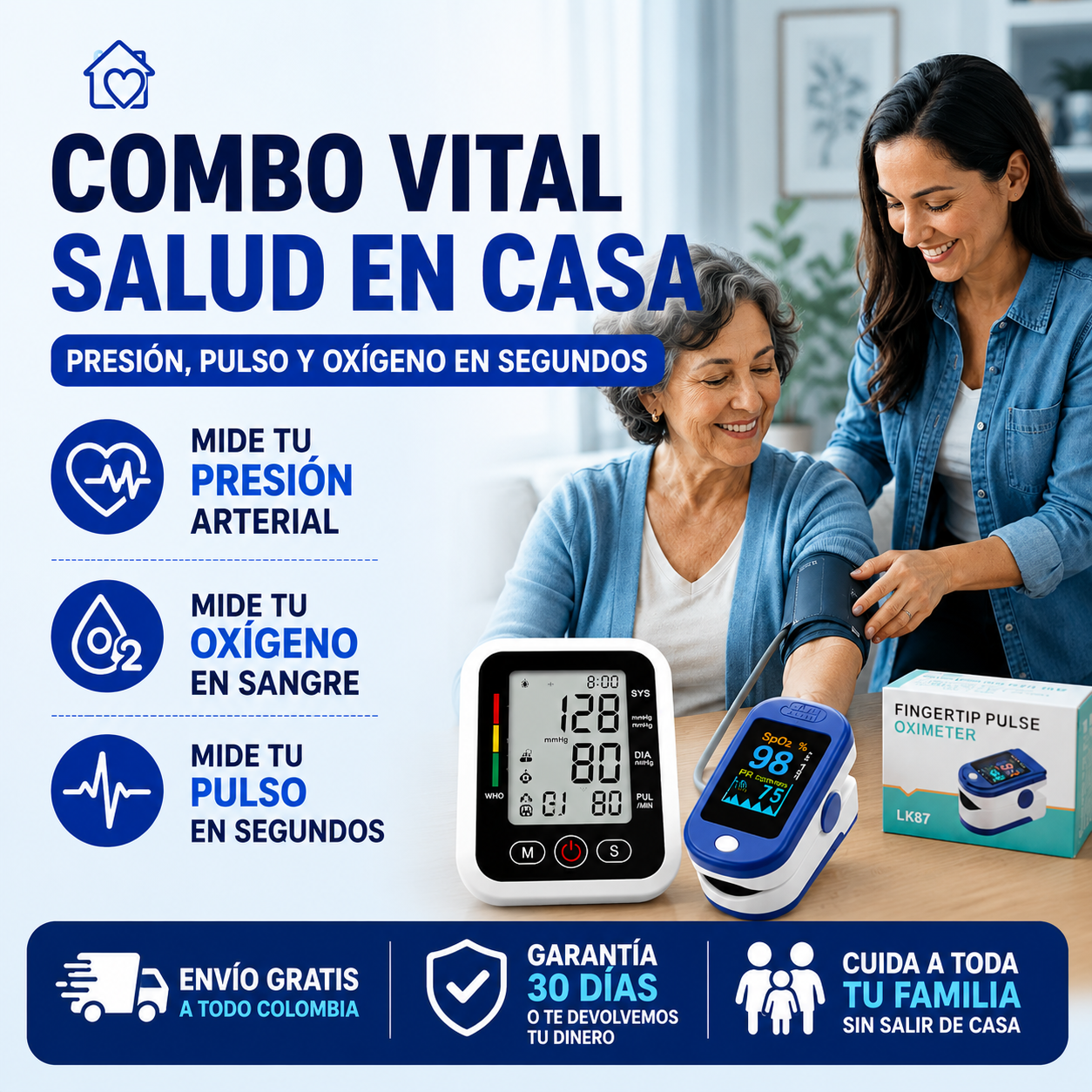 🎁 PROMO: 50% OFF 🎁 Combo Oximetro + tensiometro