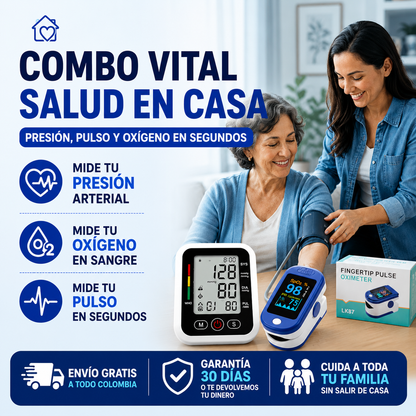 🎁 PROMO: 50% OFF 🎁 Combo Oximetro + tensiometro