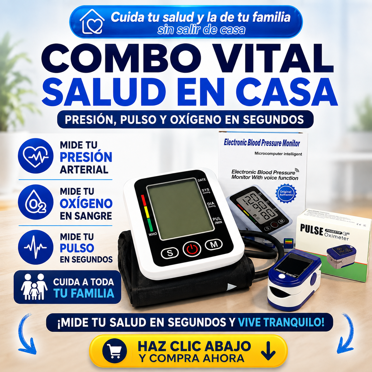 🎁 PROMO: 50% OFF 🎁 Combo Oximetro + tensiometro