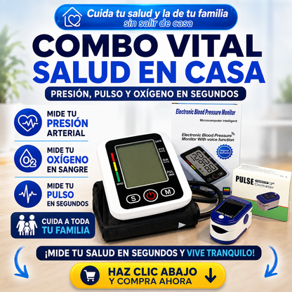 🎁 PROMO: 50% OFF 🎁 Combo Oximetro + tensiometro