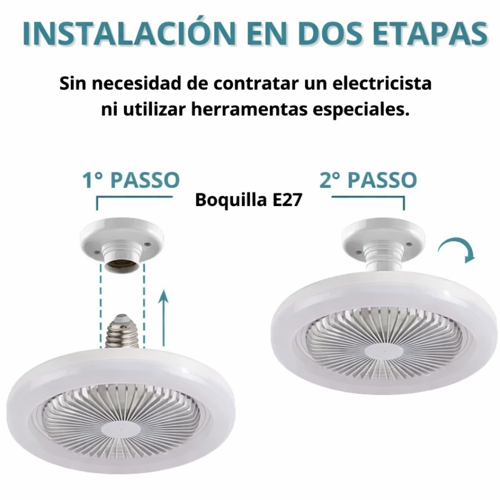 Compra 1 y llevate 2 💡 Lampara Ventilador Control 2 en 1 ❄️