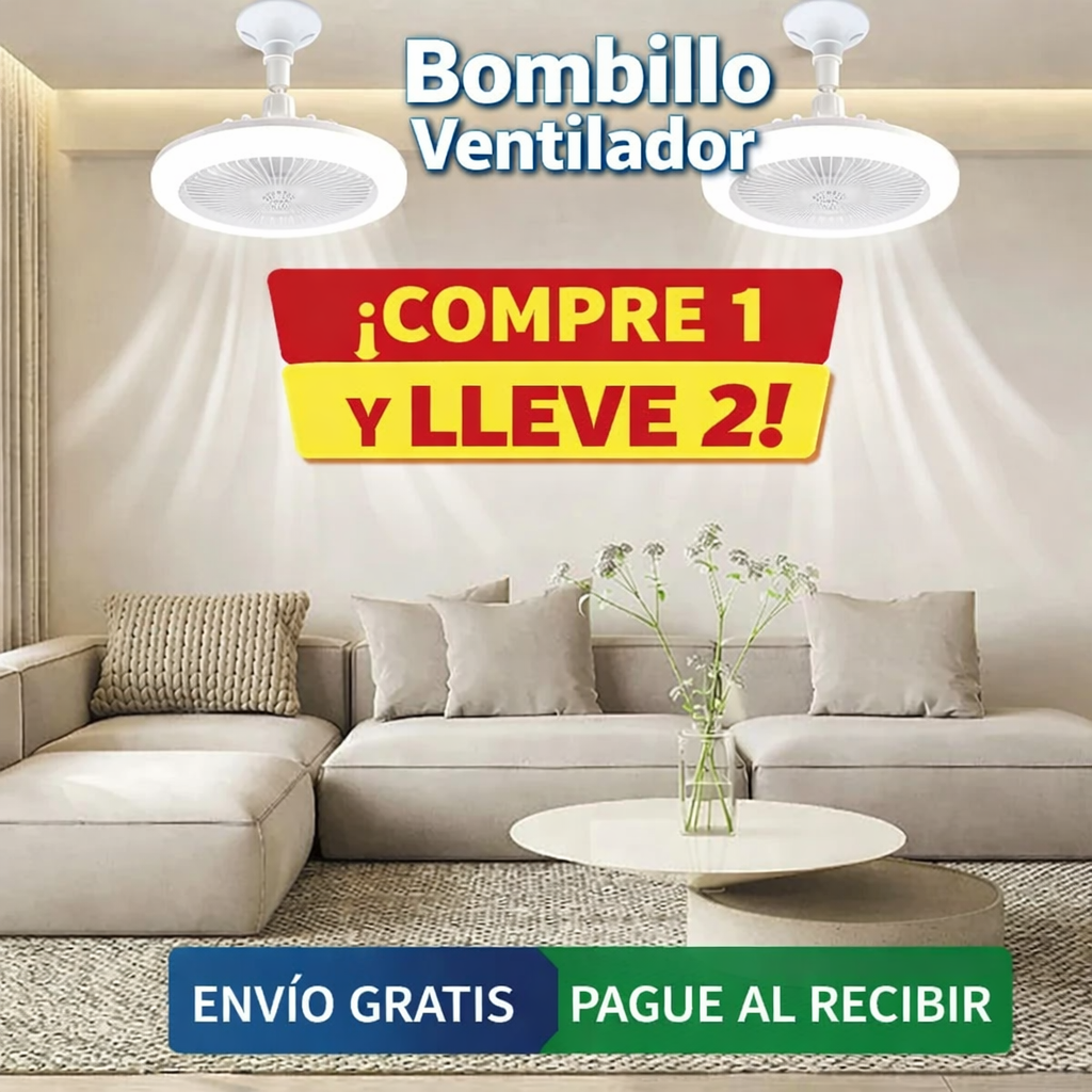 Compra 1 y llevate 2 💡 Lampara Ventilador Control 2 en 1 ❄️