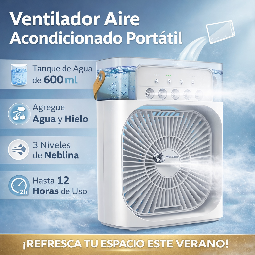 Compra 1 y llevate 2 ❄️ Ventilador aire acondicionado portatil ❄️