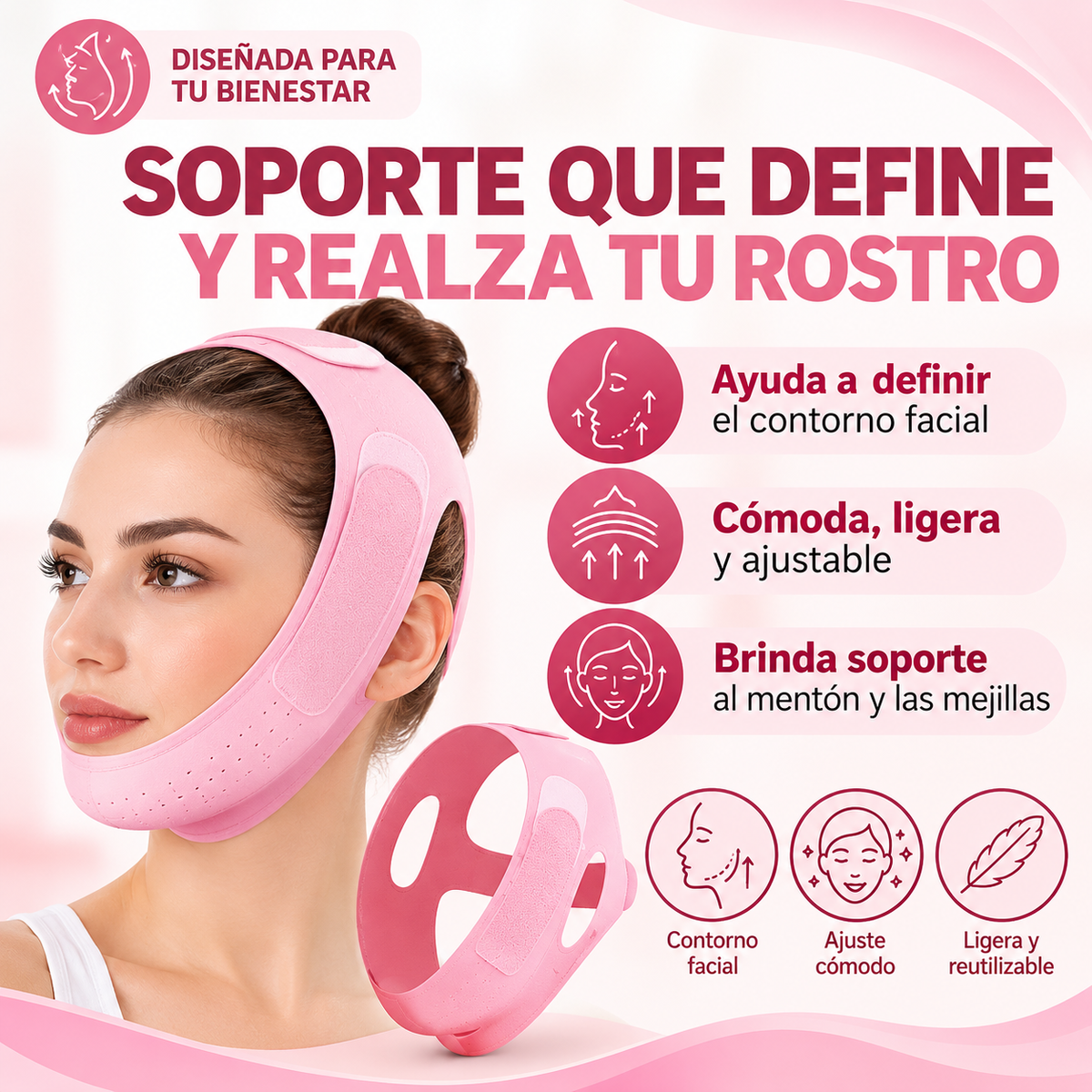 Compra 1 y llevate 2 😍 Faja Facial Reafirmante