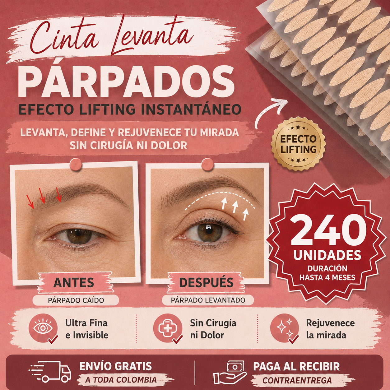 🏆 Levanta Párpados Efecto Lifting 🏆