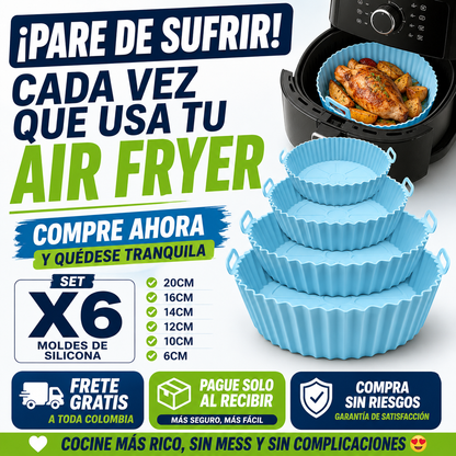 Compra 1 y llevate 6 - Molde de Silicona Freidora de aire