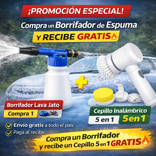 🌟 PROMOCIÓN - Borrifador de Espuma + Cepillo GRATIS