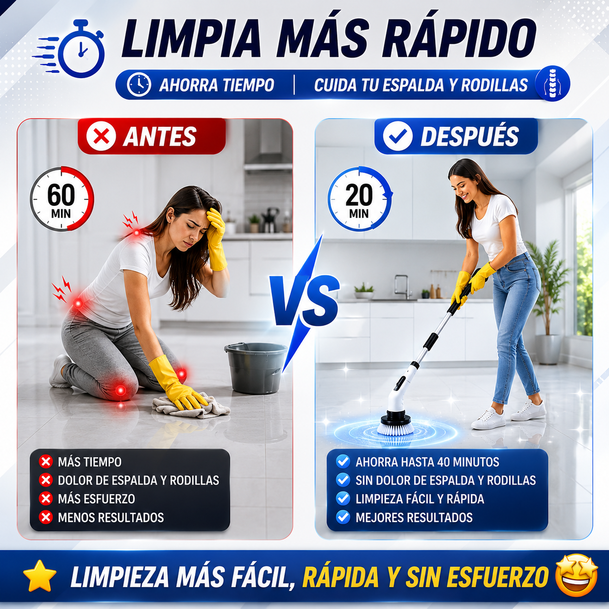🏠 50% OFF Cepillo Electrico De Limpieza 9 en 1