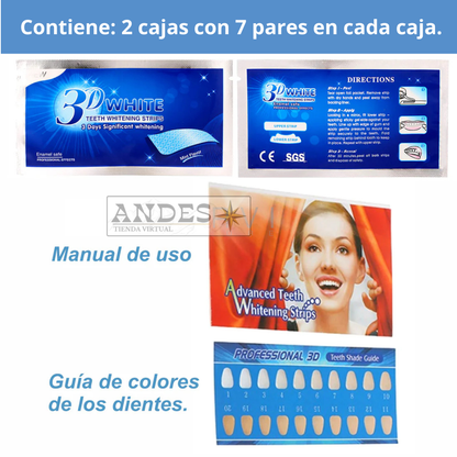 Compra 1 y llevate 2 🦷 Tiras Blanqueadoras diente X7 pares 🦷