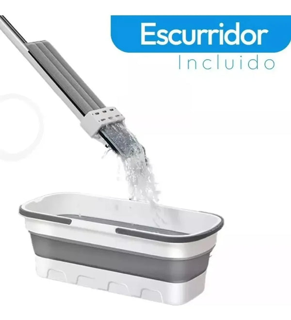 Mopa con Balde Plegable + Tapete Antideslizante de Regalo