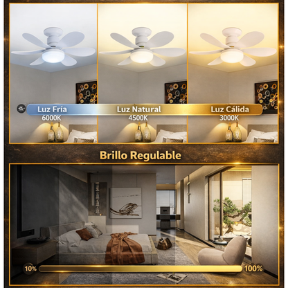 Compra 1 y llevate 2 💡 Ventilador con Luz y Control Remoto 💡