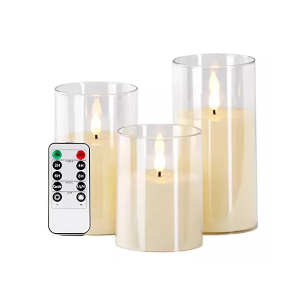 Set de velas sin llama realistas - Led