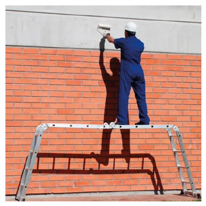 Escalera Plegable 12 Pasos Aluminio