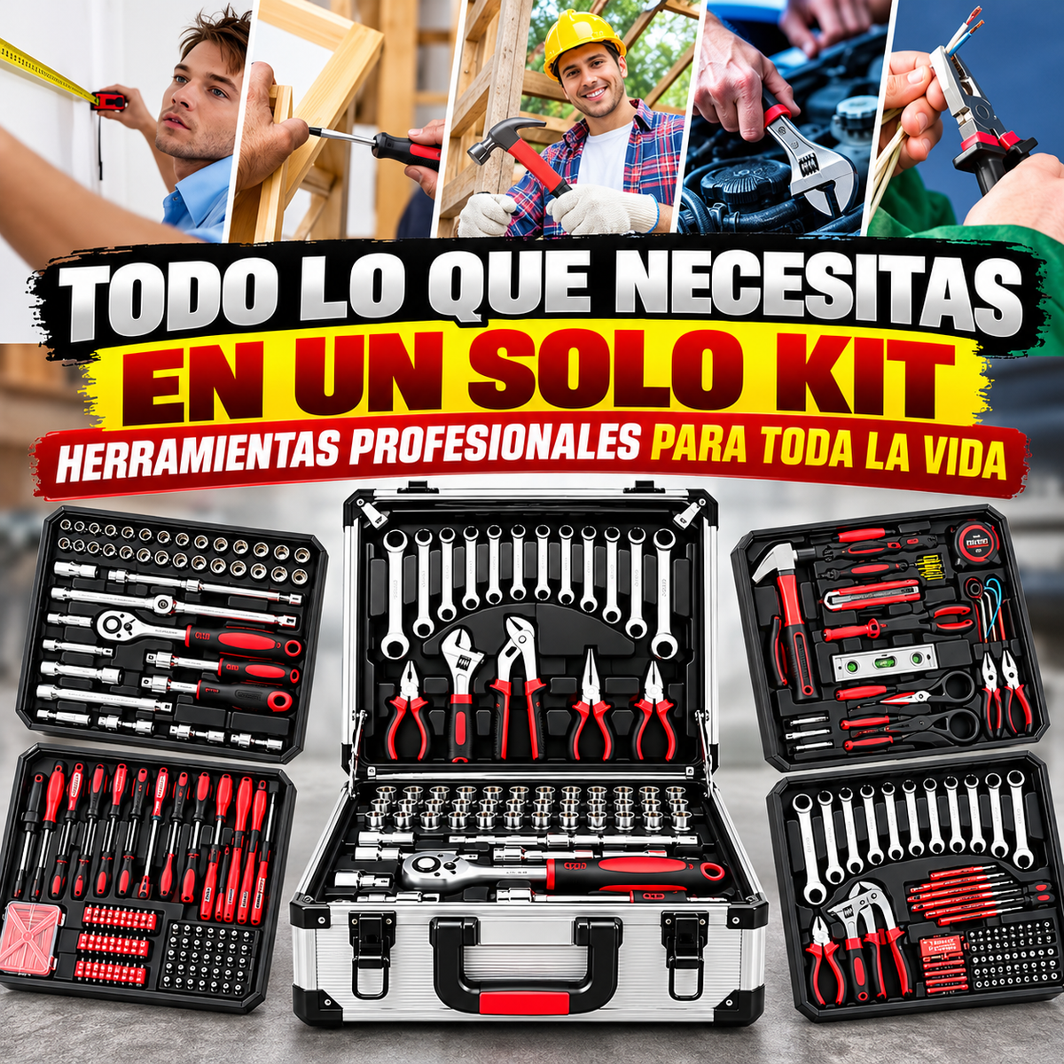 🌟 PROMOCIÓN - Maleta para herramientas Set de 187 piezas