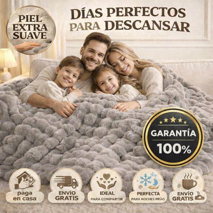 Compra 1 y llevate 2 🛏️ Cobija Piel De Conejo Premiun